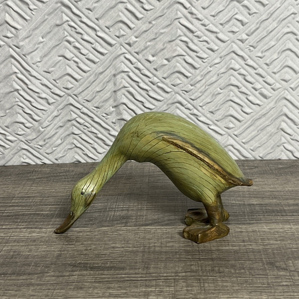 Transpac Wood Look 3.5" Leaning Duck Yellow Wash Home Office Bookshelf Decor